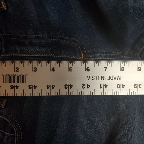 Miss Me Ankle Skinny 29 (Meas 28x26.5 9" Mid Rise) Tuxedo Stripe Dark Jeans A6 - Picture 11 of 11